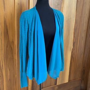 Simply Vera Vera Wang Turquoise Cardigan, Small